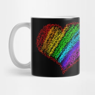 Rainbow heart Mug